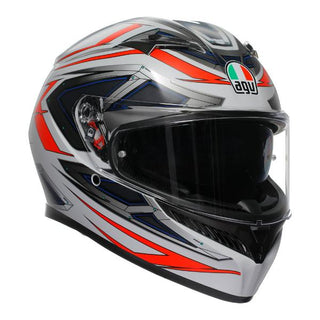 AGV K3 Space Full Face Helmet - White/Red/Fluro