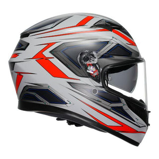 AGV K3 Space Full Face Helmet - White/Red/Fluro