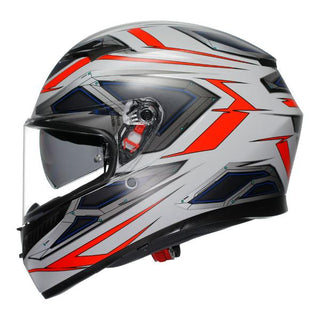 AGV K3 Space Full Face Helmet - White/Red/Fluro