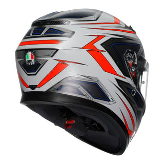 AGV K3 Space Full Face Helmet - White/Red/Fluro