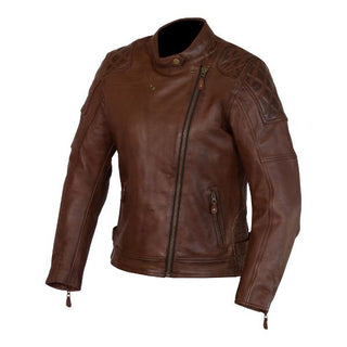 Merlin Bristol Cafe D3O Leather Ladies Jacket - Brown