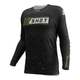 Shot Contact Art Sport finishing collar Jersey - Black