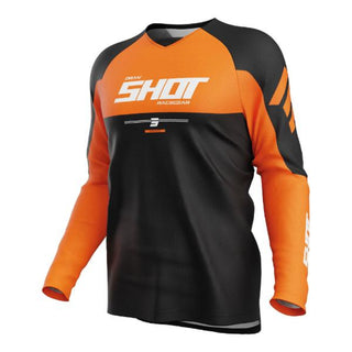 Shot Draw Private Lycra Collar Panel Jersey - Orange