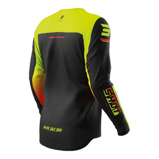 Shot Kids Draw Block Neon Lycra Collar Jeresey - Yellow
