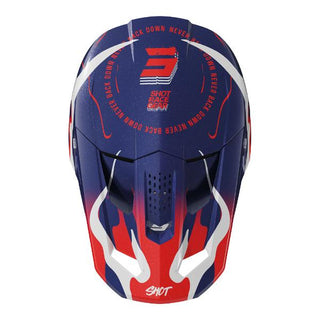 Shot Speed Beast Full Face Helmet - Pearl Blue / Red