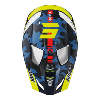 Shot Furious Flash Full Face Helmet - Gloss Blue / Neon Yellow