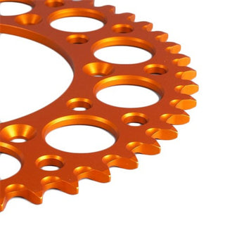 Renthal 192U42050GPOR MX Ultralight Grooved Rear Sprocket 50T 420 Pitch - Orange