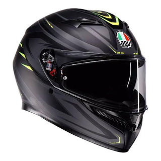AGV K3 Syth Full Face Helmet - Matt Black/Yellow Fluro