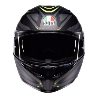 AGV K3 Syth Full Face Helmet - Matt Black/Yellow Fluro