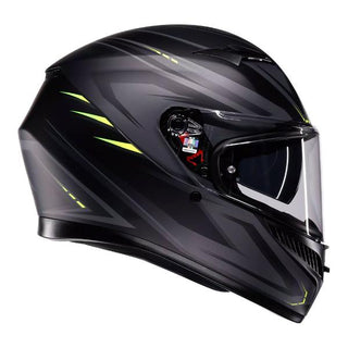 AGV K3 Syth Full Face Helmet - Matt Black/Yellow Fluro