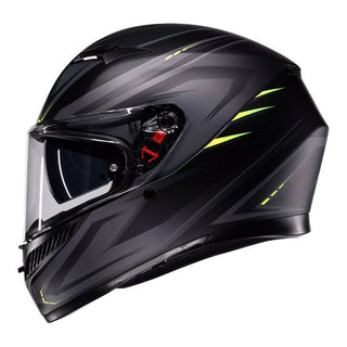 AGV K3 Syth Full Face Helmet - Matt Black/Yellow Fluro