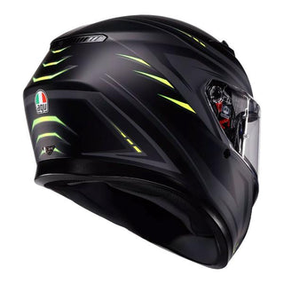 AGV K3 Syth Full Face Helmet - Matt Black/Yellow Fluro