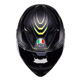 AGV K3 Syth Full Face Helmet - Matt Black/Yellow Fluro