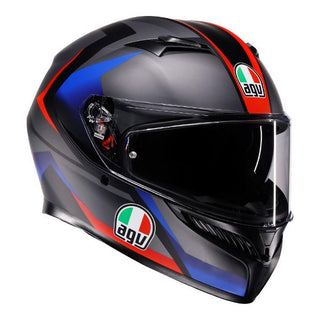 AGV K3 Striga Full Face Helmet - Matt Black/Blue/Red