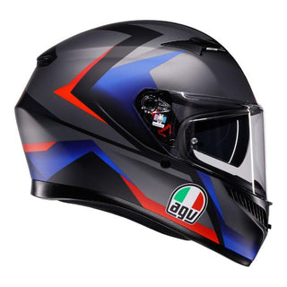 AGV K3 Striga Full Face Helmet - Matt Black/Blue/Red