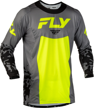 Fly Racing 2027 Lite MX Youth Flake Jersey - Grey / Hi-Vis / Black