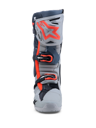 Alpinestars Tech 10 Enduro Boots - Mid Gray / Dark Gray / Red Fluo