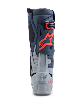 Alpinestars Tech 10 Enduro Boots - Mid Gray / Dark Gray / Red Fluo