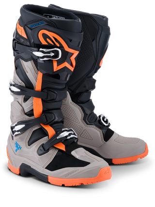 Alpinestars Tech 7 (MY26) Enduro Boots - Black/Warm-Gray/Fluro-Orange