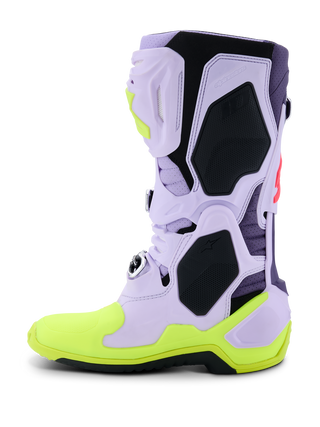 Alpinestars Tech 10 (MY20) Supervented Boots - Purple/Fluro Yellow/Diva-Pink