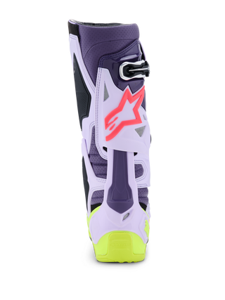 Alpinestars Tech 10 (MY20) Supervented Boots - Purple/Fluro Yellow/Diva-Pink