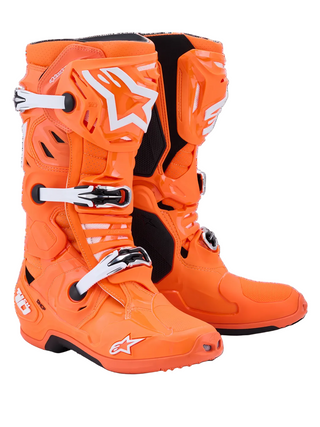 Alpinestars Tech 10 (MY20) Supervented Boots - Fluro Orange/Black/White