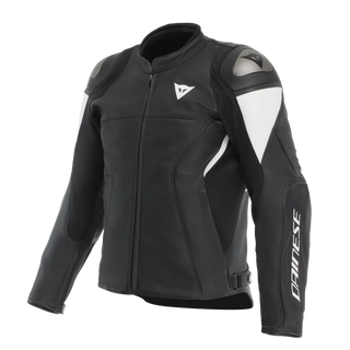 Dainese Essential 2 Perforated Leather Jacket - Black/Black/White