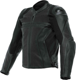 Dainese Racing 4 Perforated Leather Jacket - Black/Black/Black