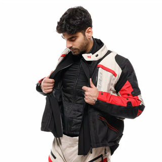 Dainese Gullfoss D-Dry All Season Motorcycle Jacket - Tidal Foam/Black/Red