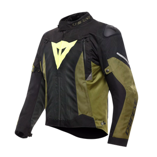Dainese Super Sprint D-Dry Motorcycle Jackets - Black/Green/Fluro Yellow