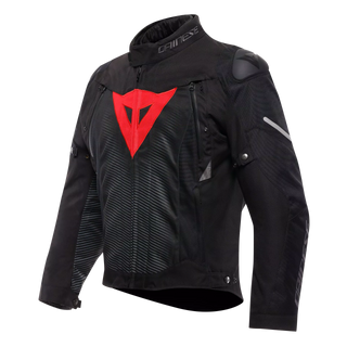 Dainese Super Sprint D-Dry Motorcycle Jackets - Black/Black/Red Lava