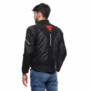 Dainese Super Sprint D-Dry Motorcycle Jackets - Black/Black/Red Lava