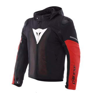 Dainese Super Sprint Air Tex Summer Motorcycle Jacket - Black/White/Red