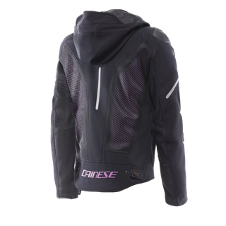 Dainese Super Sprint Air Tex Summer Ladies Motorcycle Jacket - Black/Pink/Viola