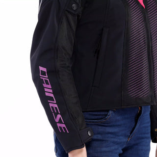 Dainese Super Sprint Air Tex Summer Ladies Motorcycle Jacket - Black/Pink/Viola