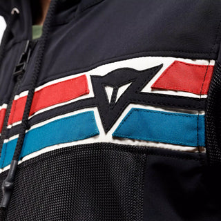 Dainese Vintedge Air Tex Summer Motorcycle Jacket - Black/Blue/Red