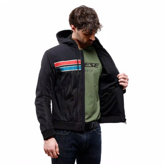 Dainese Vintedge Air Tex Summer Motorcycle Jacket - Black/Blue/Red