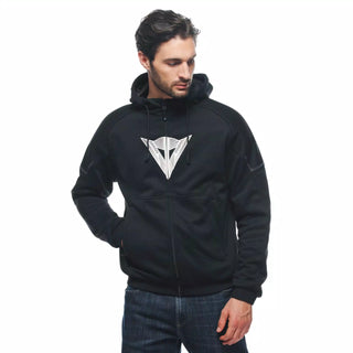 Dainese Daemon-X Safety Fullzip Hoodie - Black/Black/White