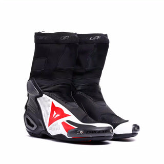 Dainese Axial 2 Air Motorcycle Racing Summer Boots - Black/White/Lava Red
