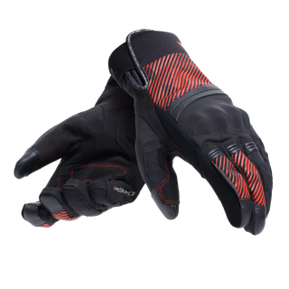 Dainese Fulmine D-Dry Men's Waterproof Gloves - Black/Black/Red