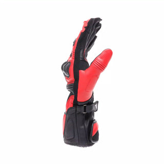 Dainese Reacto Carbon Long Motorcycle Gloves - Black/Red Lava