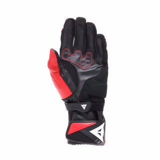 Dainese Reacto Carbon Long Motorcycle Gloves - Black/Red Lava