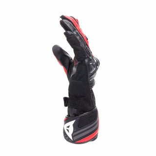 Dainese Reacto Carbon Long Motorcycle Gloves - Black/Red Lava