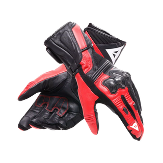 Dainese Reacto Carbon Long Motorcycle Gloves - Black/Red Lava