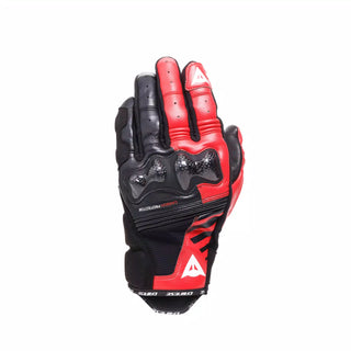 Dainese Reacto Carbon Short Motorcycle Gloves - Black/Red Lava