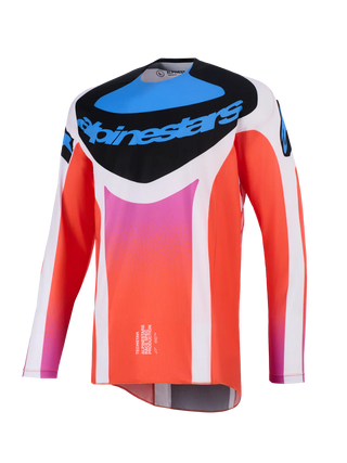 Alpinestars 2026 Techstar Knif Jersey - Light Gray/Orange/Fluro Black