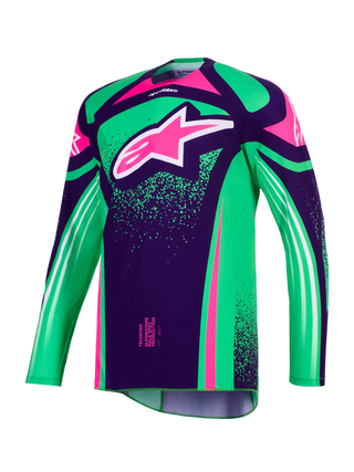 Alpinestars 2026 Techstar Nomur Jersey - Deep Purple/Green/ Fluro Pink