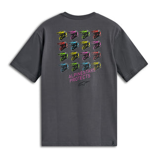 Alpinestars Pop Helmet Short Sleeves CSF Tee - Charcoal - MotoHeaven