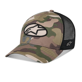 Alpinestars Oblique Camo Trucker Hat - Green Camo/Black