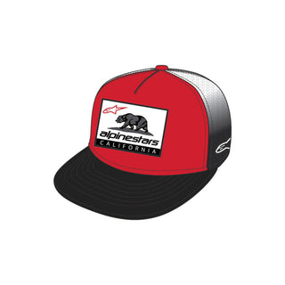 Alpinestars Cali Gradient One Size Trucker Hat Cap - Red / Black / White